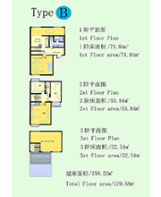 B type 129㎡ RMB30000～ / 1ヶ月