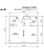 1LDK 70㎡   RMB19000～ / 1ヶ月