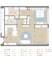 行政商务套房实景（２ＬＤＫ）116㎡22000元
